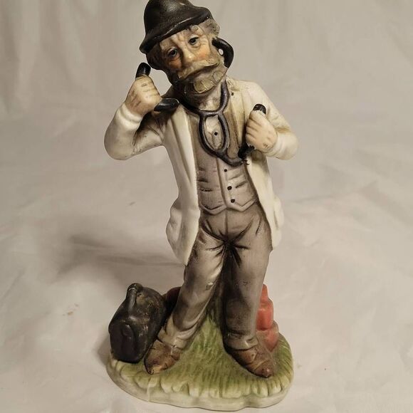 Rare Vintage Designed Himark Giftware Porcelain Old Time Doctor 7 1/4" Figurine - Picture 10 of 14